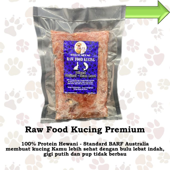 Raw Food Kucing Kelinci Ikan Laut